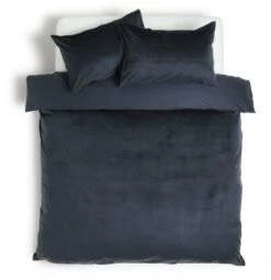 Habitat Plain Velvet Navy Bedding Set - Double 10 Habitat Plain Velvet Navy Bedding Set - Double -Bedding Promotion Store 2063241 R Z002A