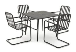 Habitat Indu 4 Seater Metal Patio Set - Black 13 Habitat Indu 4 Seater Metal Patio Set - Black -Bedding Promotion Store 2063746 R Z002A
