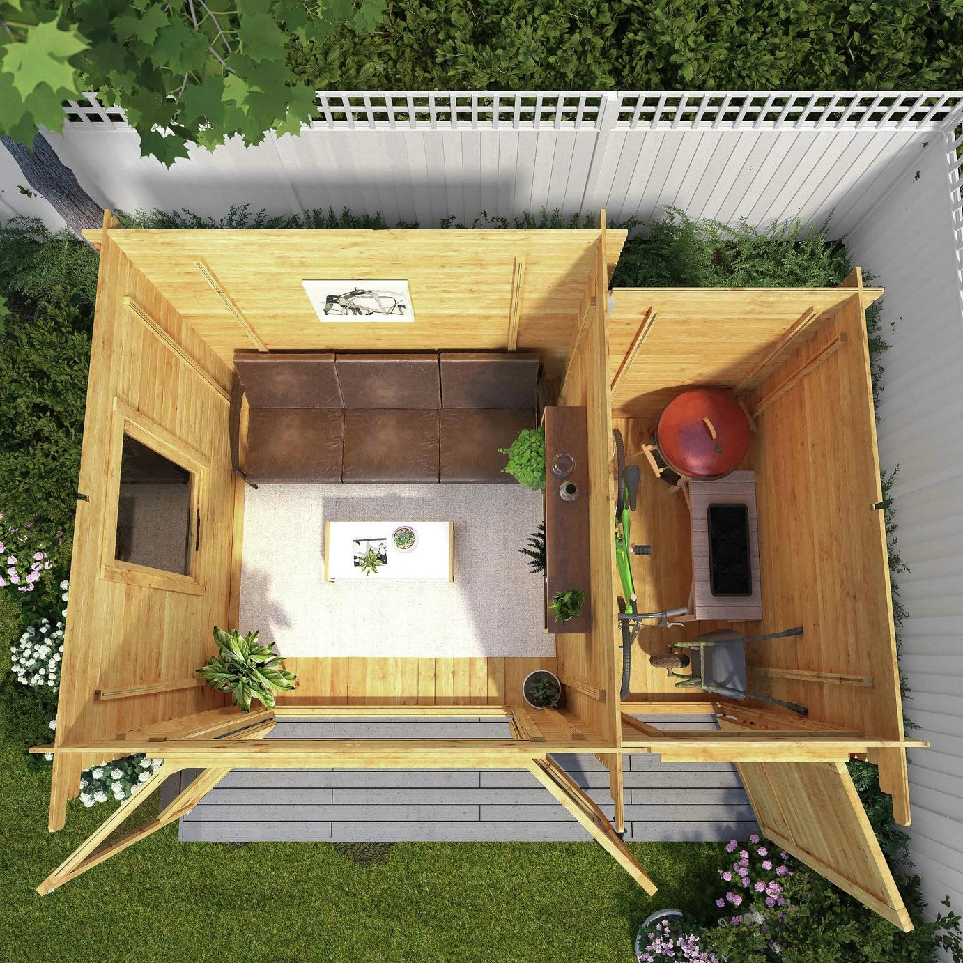 Mercia Pent Log Cabin With Side Shed - 3.5x2.4 6 Mercia Pent Log Cabin With Side Shed - 3.5x2.4 - Image 4