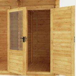 Mercia Pent Log Cabin With Side Shed - 3.5x2.4 18 Mercia Pent Log Cabin With Side Shed - 3.5x2.4 -Bedding Promotion Store 2065579 R Z007A