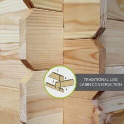 Mercia Pent Log Cabin With Side Shed - 3.5x2.4 20 Mercia Pent Log Cabin With Side Shed - 3.5x2.4 -Bedding Promotion Store 2065579 R Z011A