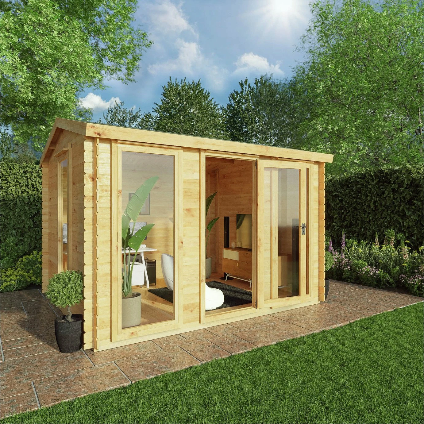 Mercia Kielder Log Cabin - 3.5x3 4 Mercia Kielder Log Cabin - 3.5x3 - Image 2