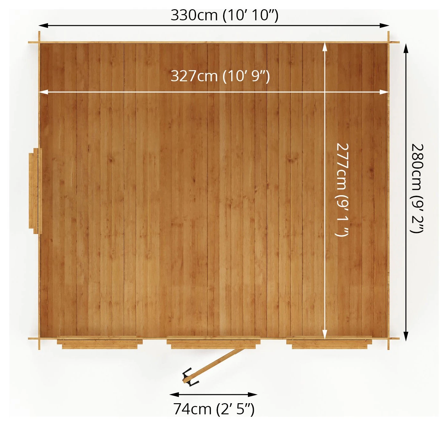 Mercia Kielder Log Cabin - 3.5x3 8 Mercia Kielder Log Cabin - 3.5x3 - Image 6