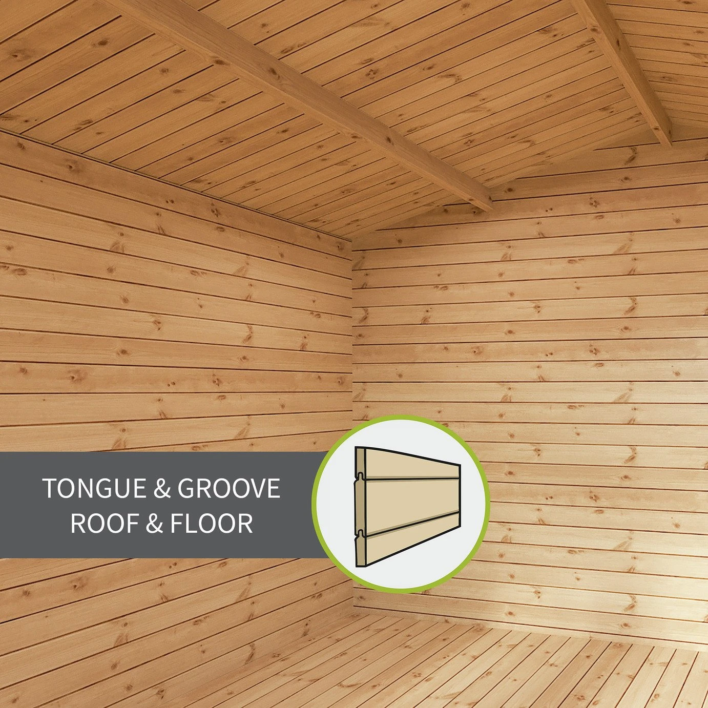 Mercia Kielder Log Cabin - 3.5x3 10 Mercia Kielder Log Cabin - 3.5x3 - Image 8