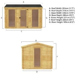 Mercia Kielder Log Cabin - 3.5x3 20 Mercia Kielder Log Cabin - 3.5x3 -Bedding Promotion Store 2065593 R Z009A