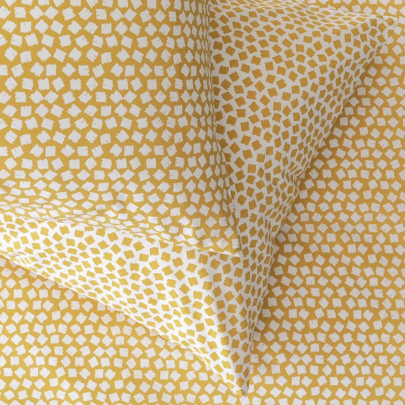 Argos Home Polka Square Yellow Bedding Set - Double 7 Argos Home Polka Square Yellow Bedding Set - Double - Image 5