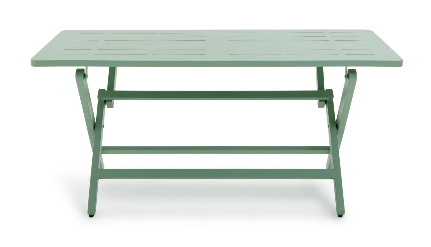 Habitat Folding 4 Seater Steel Dining Set - Green 7 Habitat Folding 4 Seater Steel Dining Set - Green - Image 5