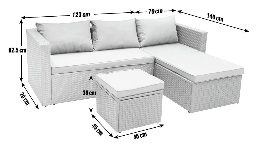 Habitat 4 Seater Rattan Effect Garden Sofa Set - Grey 5 Habitat 4 Seater Rattan Effect Garden Sofa Set - Grey - Image 3