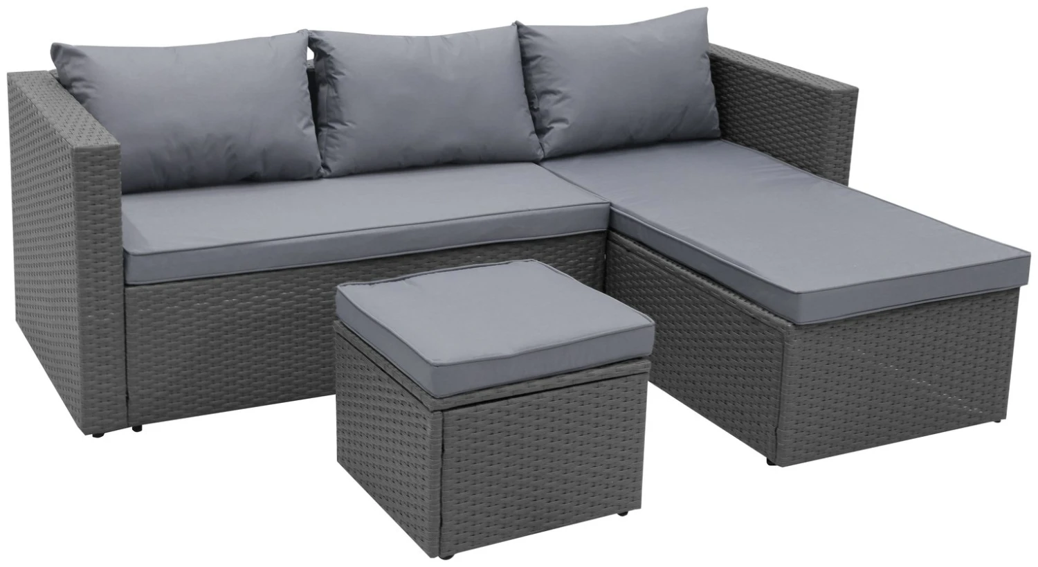 Habitat 4 Seater Rattan Effect Garden Sofa Set - Grey 6 Habitat 4 Seater Rattan Effect Garden Sofa Set - Grey - Image 4
