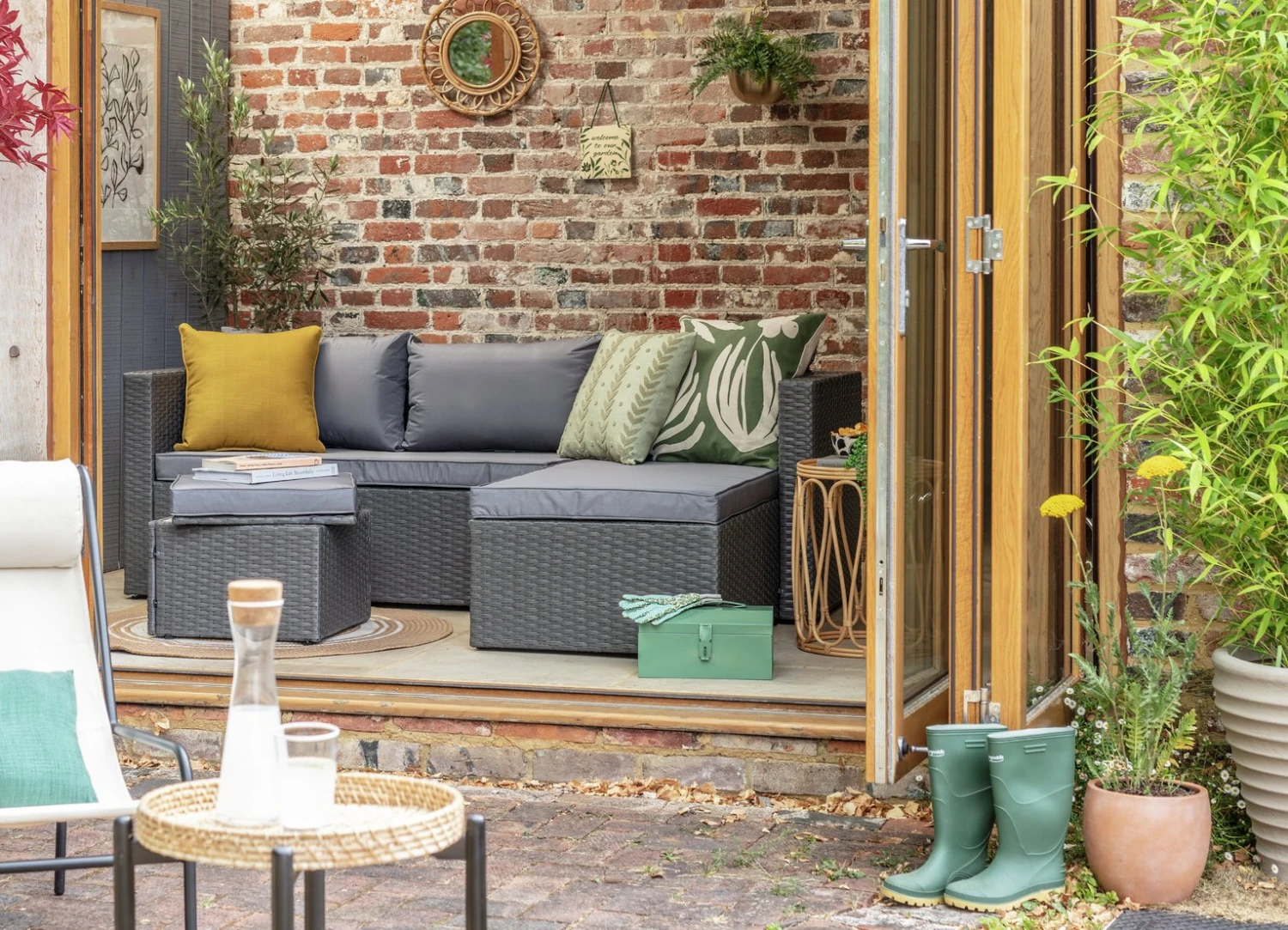 Habitat 4 Seater Rattan Effect Garden Sofa Set - Grey 15 Habitat 4 Seater Rattan Effect Garden Sofa Set - Grey - Image 13