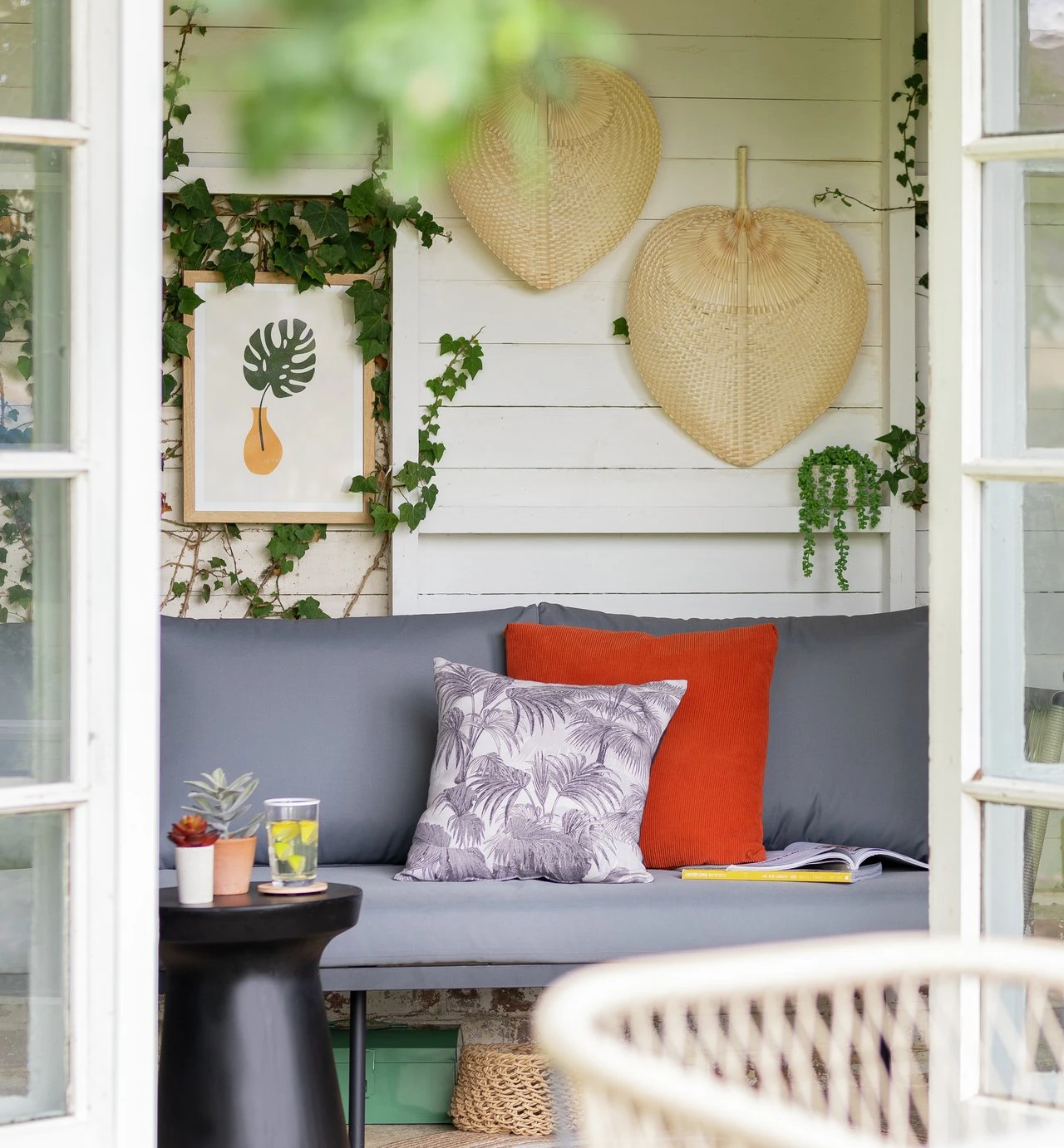 Habitat Palm Print Scatter Outdoor Cushion 3 Habitat Palm Print Scatter Outdoor Cushion