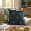 Habitat Gold Bee Printed Cushion - Teal - 43x43cm 2 Habitat Gold Bee Printed Cushion - Teal - 43x43cm -Bedding Promotion Store 2072610 R Z001A