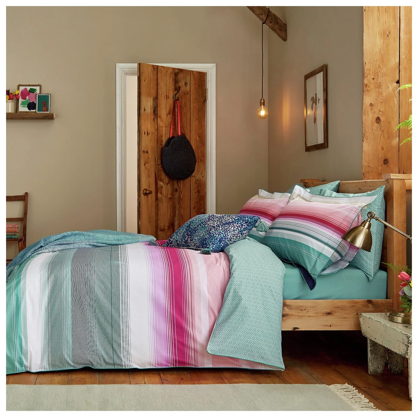 Joules Cotton Percale Cotswold Stripe Bedding Set - Single 3 Joules Cotton Percale Cotswold Stripe Bedding Set - Single