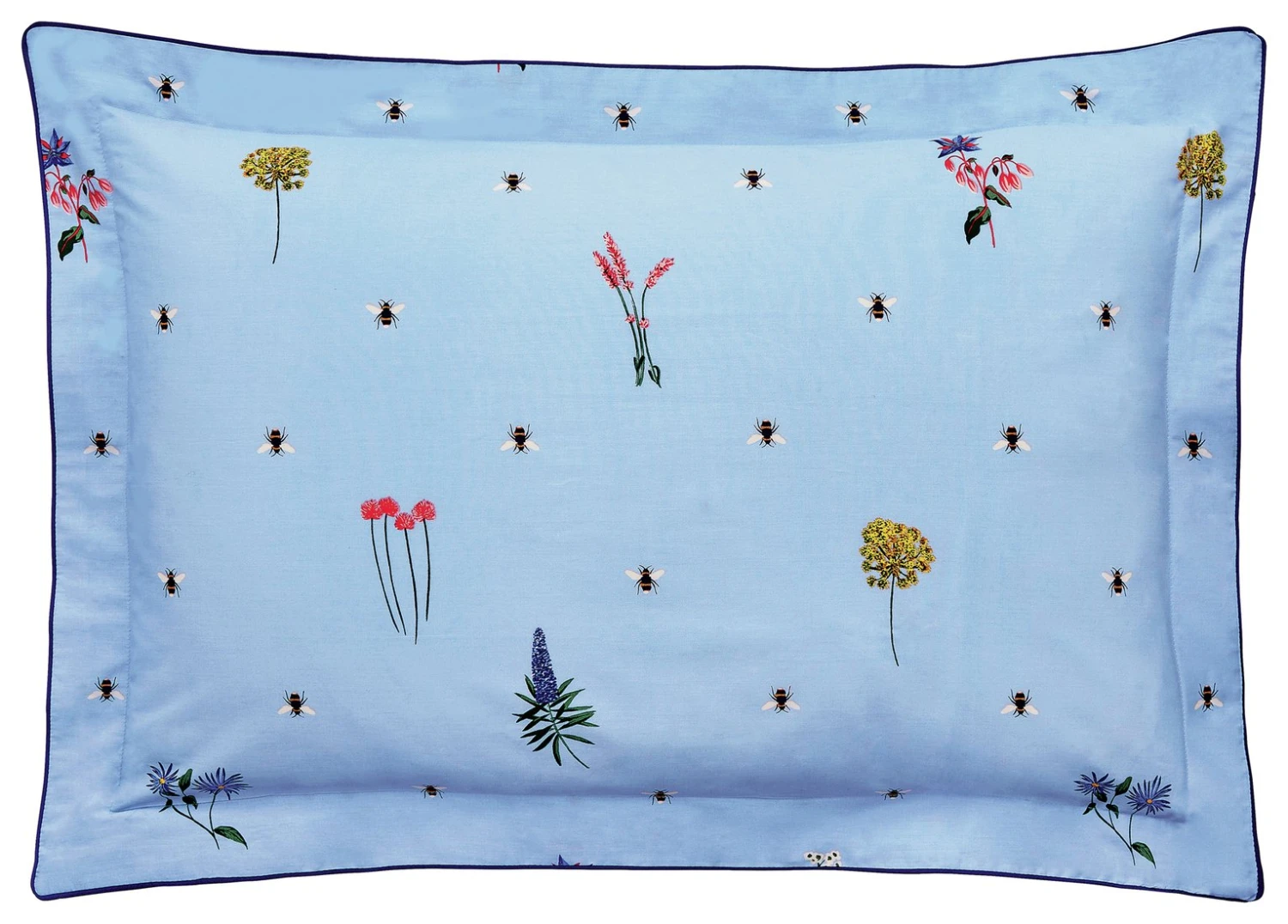 Joules Cotton Percale Pollinators Blue Bedding Set - Single 5 Joules Cotton Percale Pollinators Blue Bedding Set - Single - Image 3