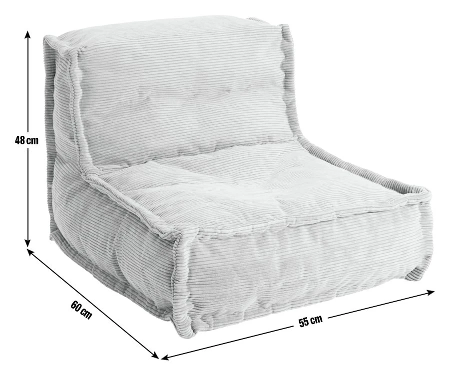 Habitat Kids Mini Estelle Cord Bean Bag - Green 5 Habitat Kids Mini Estelle Cord Bean Bag - Green - Image 3