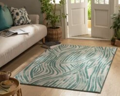 Habitat Herbalist Flatweave Rug - 120X170cm - Blue & White -Bedding Promotion Store 2076685 R Z001C