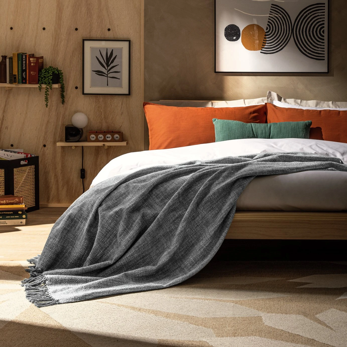 Habitat Recycled Throw - Grey - 150x200cm 3 Habitat Recycled Throw - Grey - 150x200cm