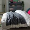 Habitat Faux Textured Mohair Throw - Navy - 125x150cm -Bedding Promotion Store 2157841 R Z001A
