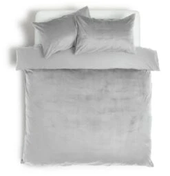 Habitat Plain Velvet Silver Bedding Set - Double -Bedding Promotion Store 2159162 R Z002A