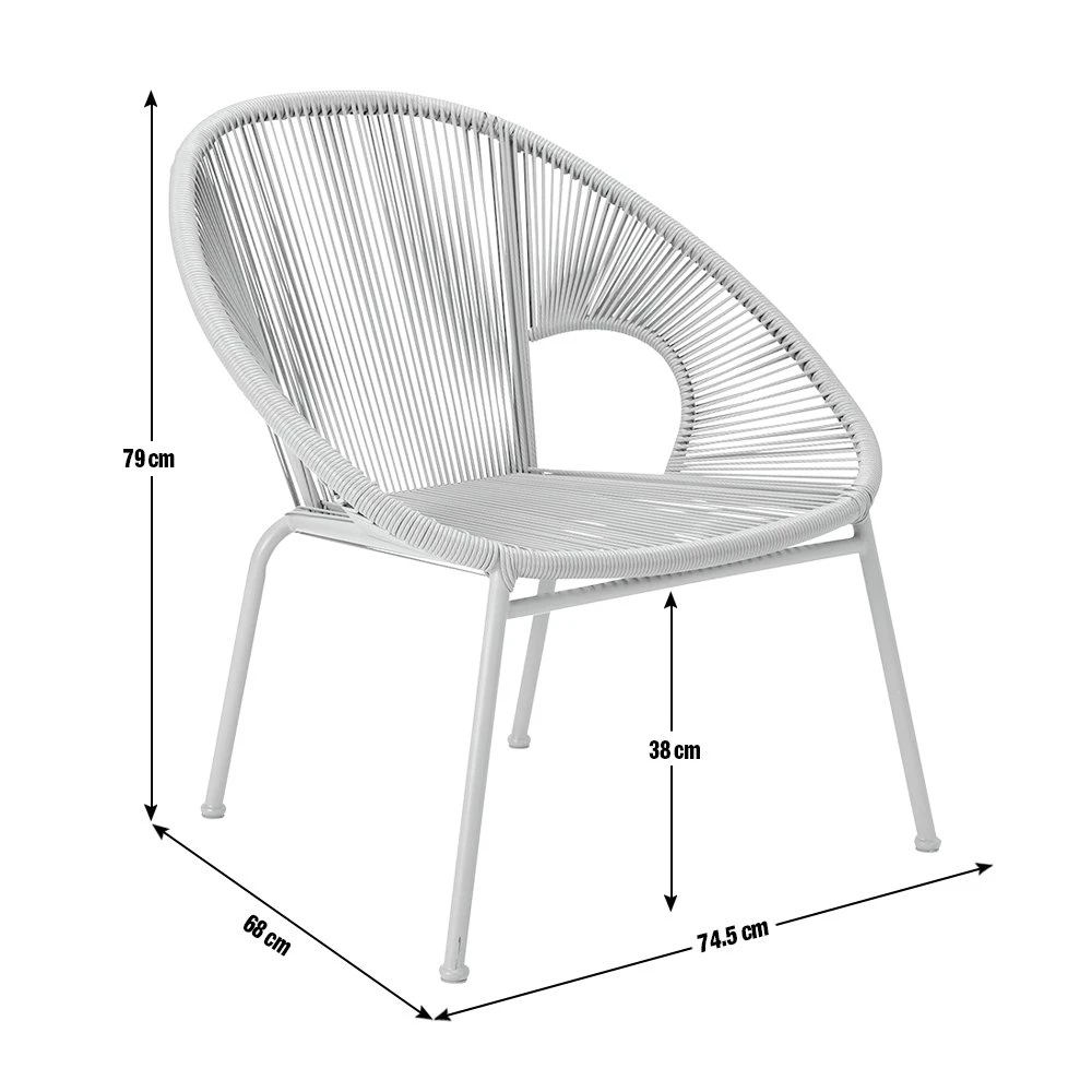 Habitat Nordic Spring Rattan Effect Garden Chair - Grey 6 Habitat Nordic Spring Rattan Effect Garden Chair - Grey - Image 4