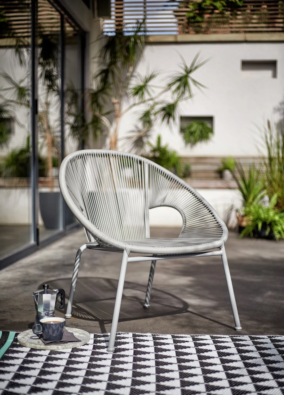 Habitat Nordic Spring Rattan Effect Garden Chair - Grey 4 Habitat Nordic Spring Rattan Effect Garden Chair - Grey - Image 2