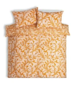 Habitat Cotton Linear Leaf Print Yellow Bedding Set- Single 10 Habitat Cotton Linear Leaf Print Yellow Bedding Set- Single -Bedding Promotion Store 2208972 R Z002A