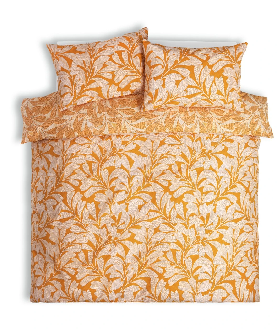 Habitat Cotton Linear Leaf Print Yellow Bedding Set- Single 5 Habitat Cotton Linear Leaf Print Yellow Bedding Set- Single - Image 3