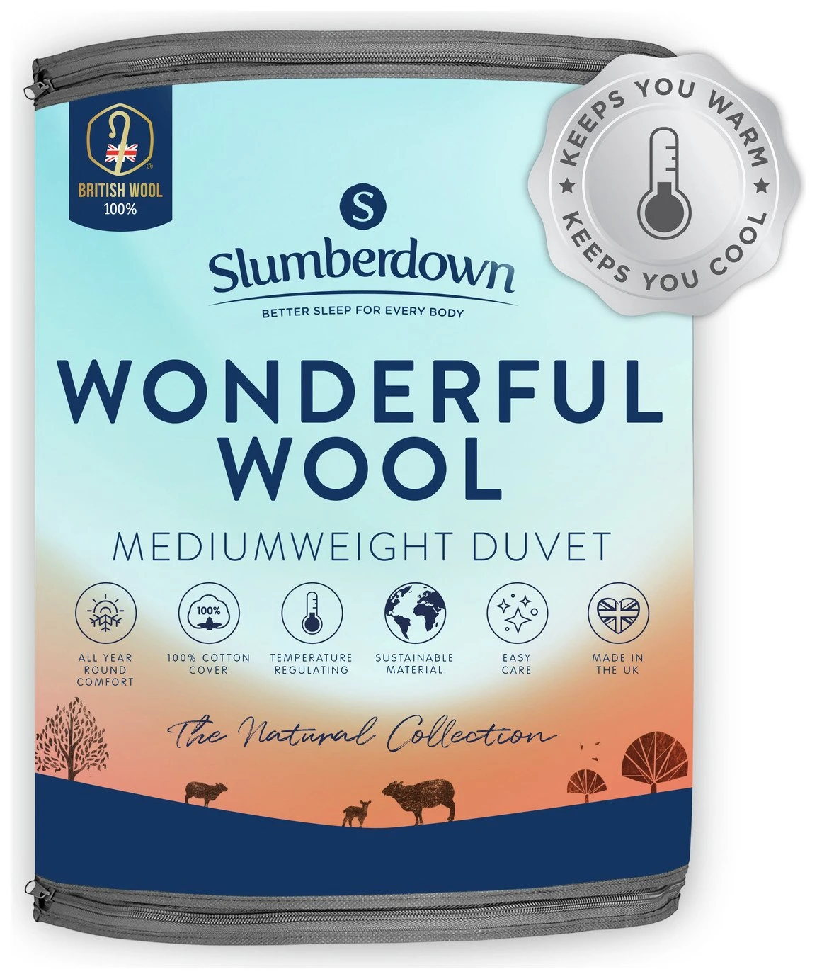Slumberdown Wonderful Wool Medium Weight Duvet - Single 3 Slumberdown Wonderful Wool Medium Weight Duvet - Single