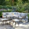 Habitat Malta 6 Seater Rattan Effect Garden Corner Sofa Set -Bedding Promotion Store 2258032 R Z001A