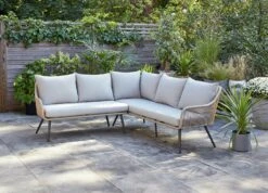 Habitat Malta 6 Seater Rattan Effect Garden Corner Sofa Set -Bedding Promotion Store 2258032 R Z006C