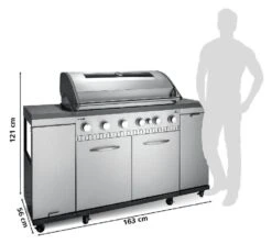 LANDMANN Rexon Cook 6 Burner Gas BBQ With Side Burner -Bedding Promotion Store 2727305 R Z003A