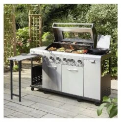 LANDMANN Rexon Cook 6 Burner Gas BBQ With Side Burner -Bedding Promotion Store 2727305 R Z005A