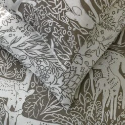 Habitat Brushed Cotton Deer Print Grey Bedding Set - Single -Bedding Promotion Store 2729107 R Z002C