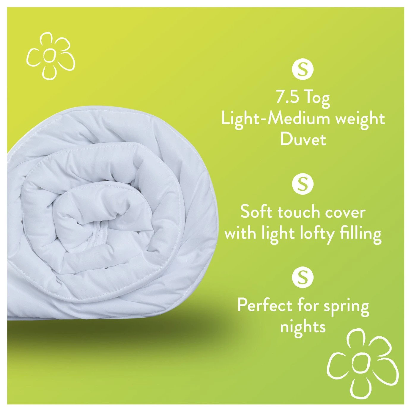 Slumberdown Spring Non Allergic 7.5 Tog Duvet - Single 4 Slumberdown Spring Non Allergic 7.5 Tog Duvet - Single - Image 2
