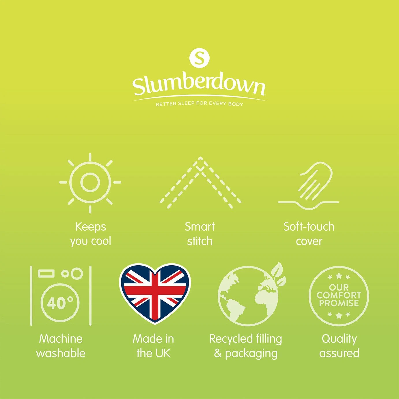 Slumberdown Spring Non Allergic 7.5 Tog Duvet - Single 14 Slumberdown Spring Non Allergic 7.5 Tog Duvet - Single - Image 12