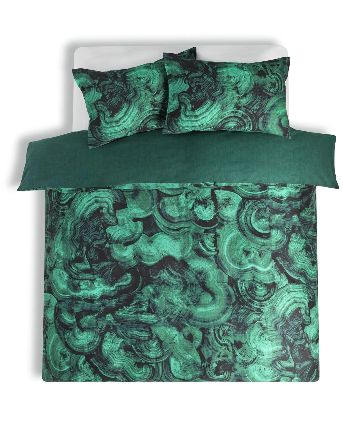 Habitat Cotton Malachite Print Green Bedding Set - Double 5 Habitat Cotton Malachite Print Green Bedding Set - Double - Image 3