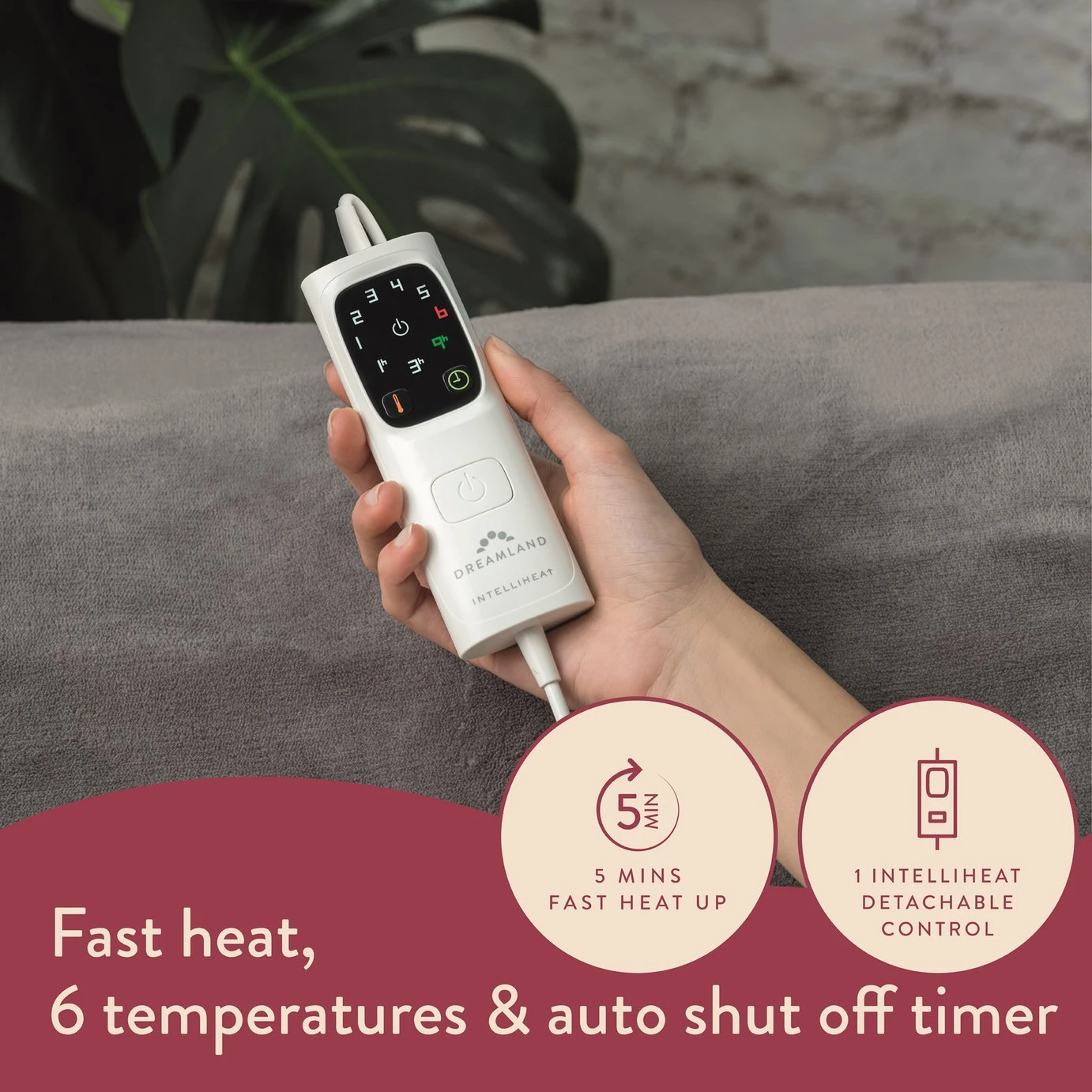 Dreamland Snuggle Up Heated Grey Throw - Large 6 Dreamland Snuggle Up Heated Grey Throw - Large - Image 4