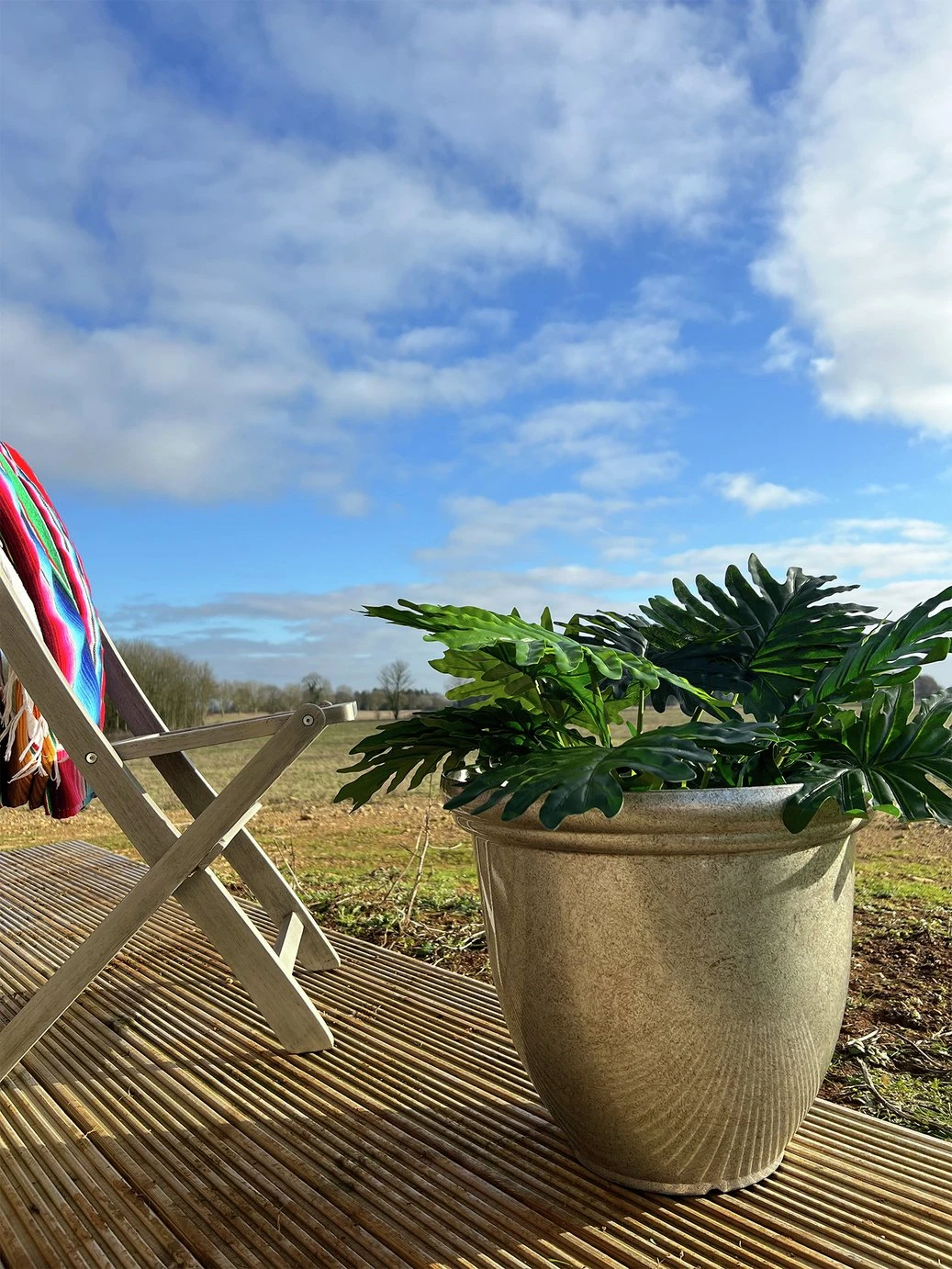 Terrastyle 45cm Plastic Metalic Silver Planter 4 Terrastyle 45cm Plastic Metalic Silver Planter - Image 2