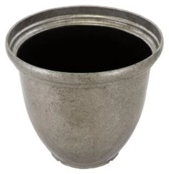 Terrastyle 45cm Plastic Metalic Silver Planter 11 Terrastyle 45cm Plastic Metalic Silver Planter -Bedding Promotion Store 2992336 R Z005A