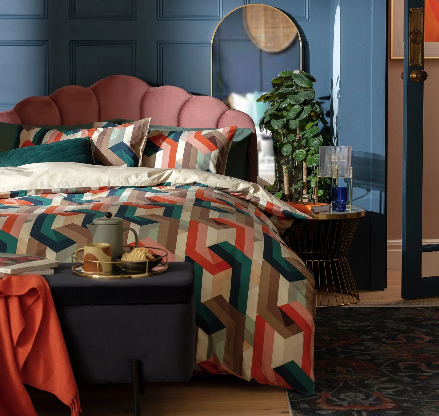 Habitat Cotton Chain Print Multicolor Bedding Set - Single 3 Habitat Cotton Chain Print Multicolor Bedding Set - Single