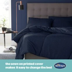 Silentnight Coverless 10.5Tog Navy Duvet &Pillowcase- Single -Bedding Promotion Store 3032257 R Z004A