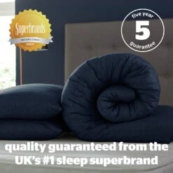 Silentnight Coverless 10.5Tog Navy Duvet &Pillowcase- Single -Bedding Promotion Store 3032257 R Z009A