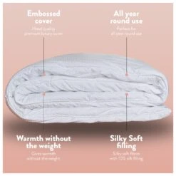 Slumberdown Silk Touch 10.5 Tog Duvet - Single -Bedding Promotion Store 3038701 R Z004A