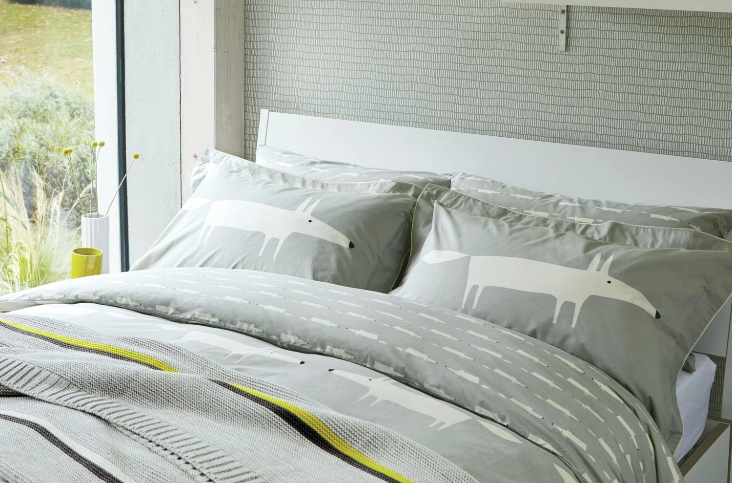 Scion Cotton Mr Fox Silver Bedding Set - Single 3 Scion Cotton Mr Fox Silver Bedding Set - Single