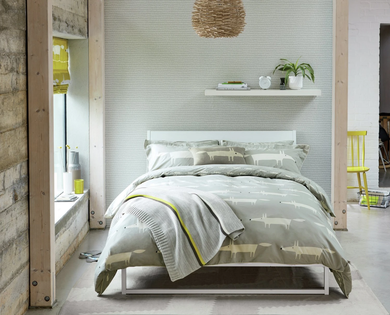 Scion Cotton Mr Fox Silver Bedding Set - Single 4 Scion Cotton Mr Fox Silver Bedding Set - Single - Image 2