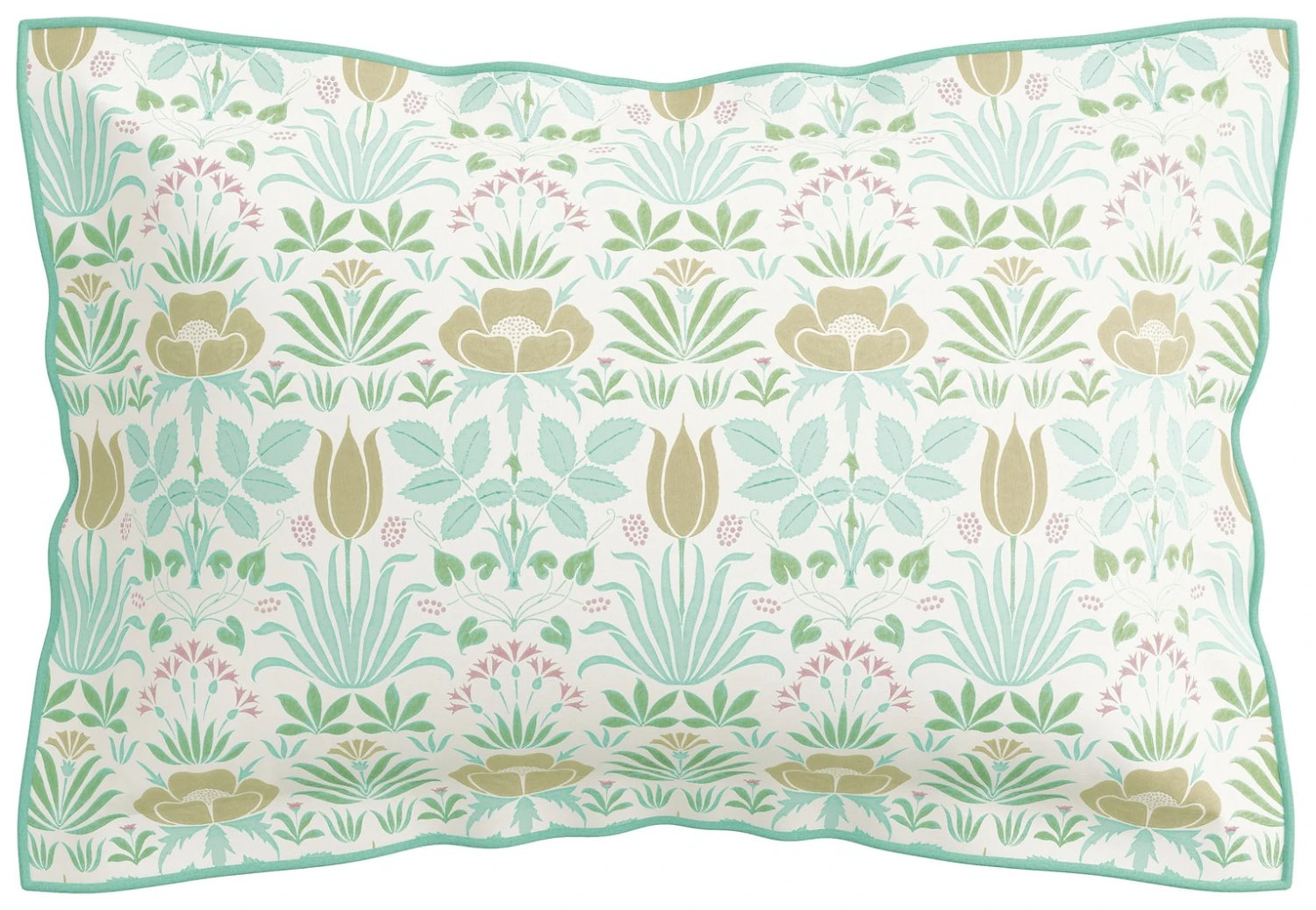 V&A Cotton 200 TC Voysey Anselm Pillowcase - Aqua 3 V&A Cotton 200 TC Voysey Anselm Pillowcase - Aqua