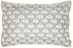 Scion Cotton Snowdrop Flower Pillowcase - Grey