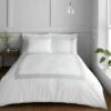 Bianca Cotton 180 TC Tailored White Bedding Set - Double -Bedding Promotion Store 3080175 R Z001A