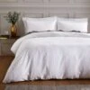 Bianca Cotton 180 TC Geometric White Bedding Set - Double -Bedding Promotion Store 3080412 R Z001A