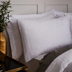 Bianca Cotton 180 TC Geometric White Bedding Set - Double 9 Bianca Cotton 180 TC Geometric White Bedding Set - Double -Bedding Promotion Store 3080412 R Z003A